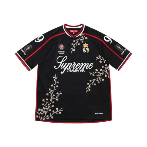 Supreme Floral Soccer Jersey 'Black'