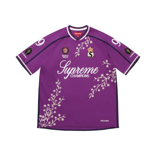 Supreme Floral Soccer Jersey 'Purple'
