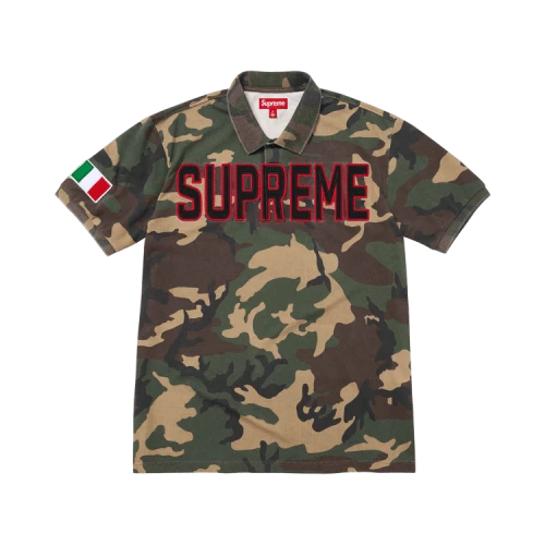 Supreme Twill Appliqué Polo 'Woodland Camo'