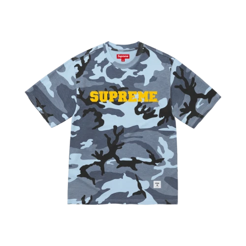 Supreme Collegiate Appliqué Short-Sleeve Top 'Blue Camo'