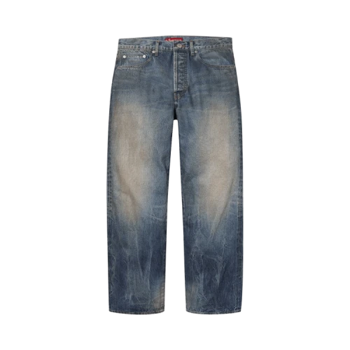 Supreme Distressed Loose Fit Selvedge Jean 'Washed Indigo'