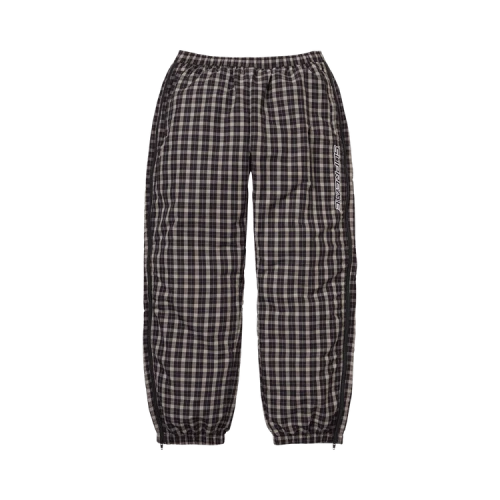 Supreme Plaid Warm Up Pant 'Black'