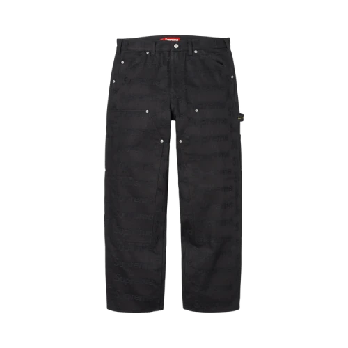 Supreme Jacquard Logos Double Knee Denim Painter Jean 'Black'