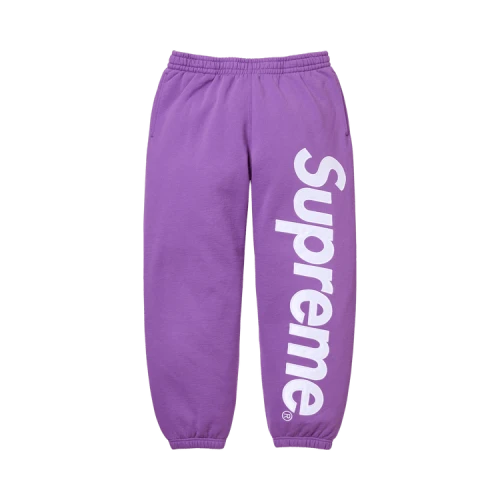 Supreme Satin Appliqué Sweatpant 'Violet'