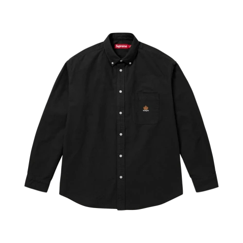 Supreme Loose Fit Flannel Oxford Shirt 'Black'