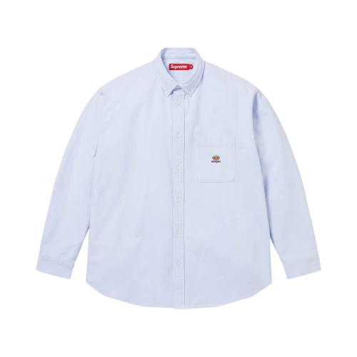 Supreme Loose Fit Flannel Oxford Shirt 'Light Blue'