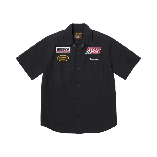 Supreme x Vanson Leathers Short-Sleeve Work Shirt 'Black'