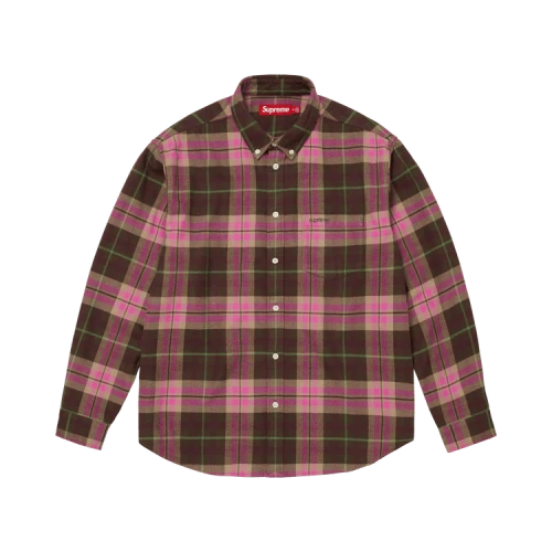 Supreme Plaid Flannel Shirt 'Brown'