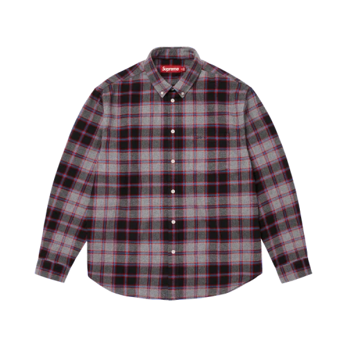 Supreme Plaid Flannel Shirt 'Grey'