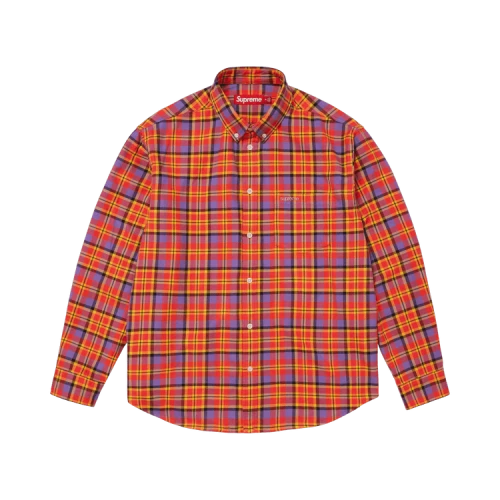 Supreme Plaid Flannel Shirt 'Orange'