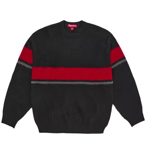 Supreme Brushed Stripe Sweater 'Black'