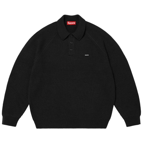 Supreme Small Box Polo Sweater 'Black'