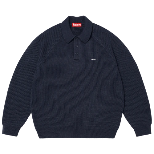Supreme Small Box Polo Sweater 'Navy'