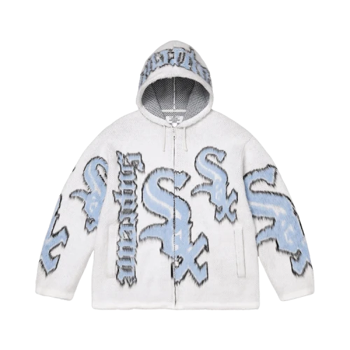 Supreme x Chicago White Sox Zip Up Hooded Sweater 'White'