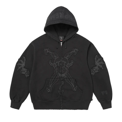 Supreme x Y’s Zip Up Hooded Sweatshirt 'Black'