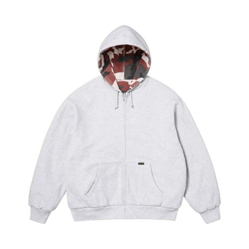 Supreme Reversible Work Zip Up Hooded Sweatshirt 'Ash Grey'