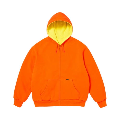 Supreme Reversible Work Zip Up Hooded Sweatshirt 'Bright Orange'