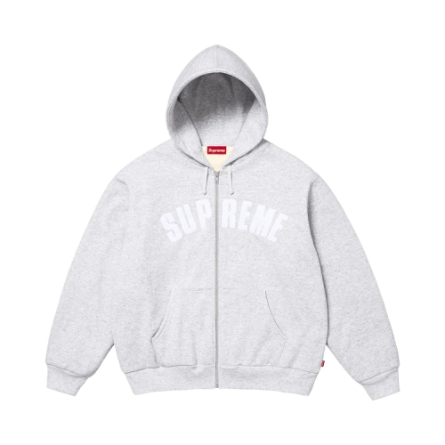 Supreme Arc Thermal Lined Zip Up Hooded Sweatshirt 'Ash Grey'