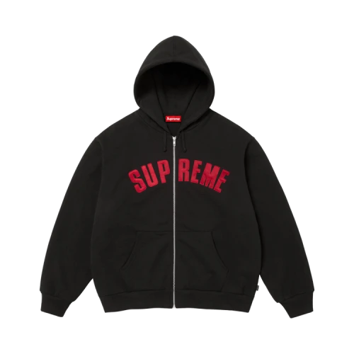 Supreme Arc Thermal Lined Zip Up Hooded Sweatshirt 'Black'