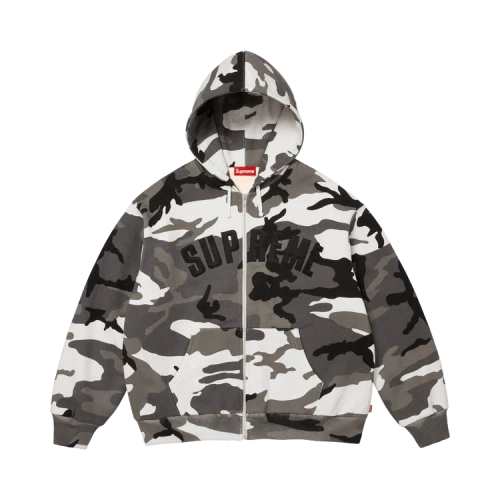 Supreme Arc Thermal Lined Zip Up Hooded Sweatshirt 'Snow Camo'