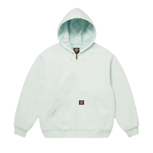 Supreme x Dickies Quilted Lined Zip Up Hooded Sweatshirt 'Pale Blue'