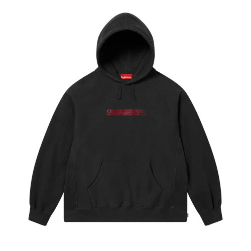 Supreme Swarovski Motion Logo Hooded Sweatshirt 'Black'
