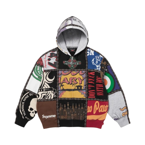 Supreme x Number (N)Ine Patchwork Zip Up Hooded Sweatshirt 'Multicolor'