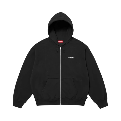 Supreme Idgaf Zip Up Hooded Sweatshirt 'Black'