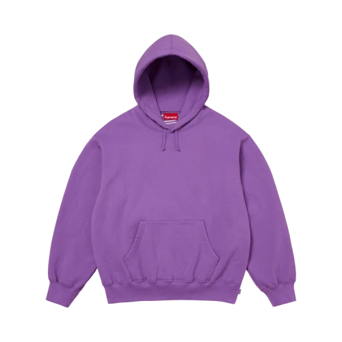 Supreme Satin Appliqué Hooded Sweatshirt 'Violet'