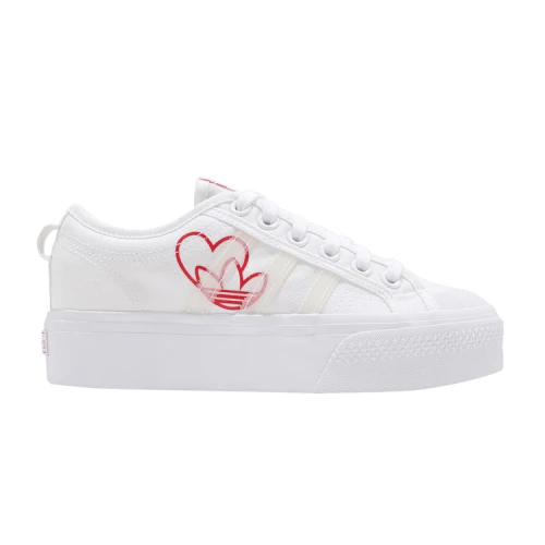 Nizza Platform 'White Red Heart' (Women's)
