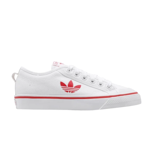 adidas Nizza Trefoil 'White Red' (Women's)
