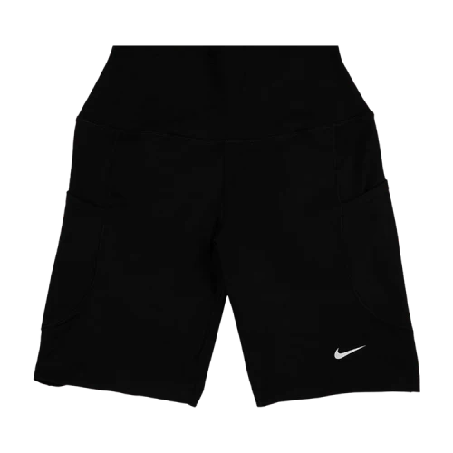 Nike One High-Waisted 8" Biker Shorts With Pockets 'Black/White'