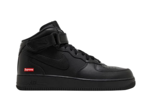 Nike Supreme x Air Force 1 Mid 'Box Logo - Triple Black'
