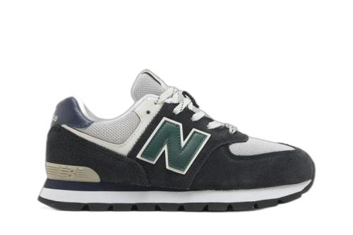 New Balance 574 Black Nightwatch Green GS