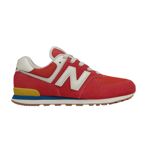 New Balance 574 Big Kid 'Rainbow Pack - Team Red'