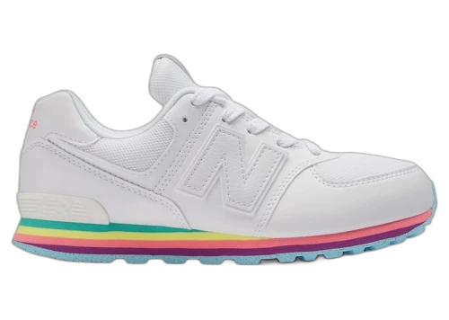 New Balance 574 White Multi (GS)