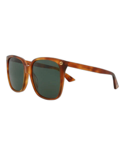 Gucci Square Rectangle Sunglasses Havana/Havana/Green (GG0022S-30000969-002)