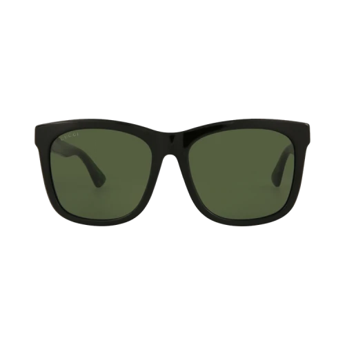 Gucci Sunglasses Rectangle-Frame Acetate Black Green Green (GG0057SKN-30013799-002)