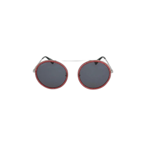 Gucci Round Frame Metal Sunglasses 'Red'