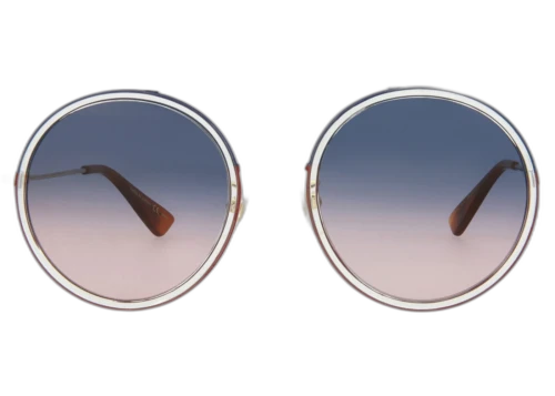 Gucci Oval-Frame Metal Sunglasses Gold Gold Blue (GG0061S-30001034-023)