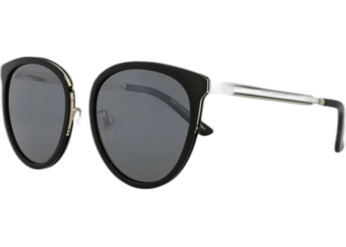 Gucci Round Sunglasses Black/Gold/Silver (GG0077SK-30001048-006)