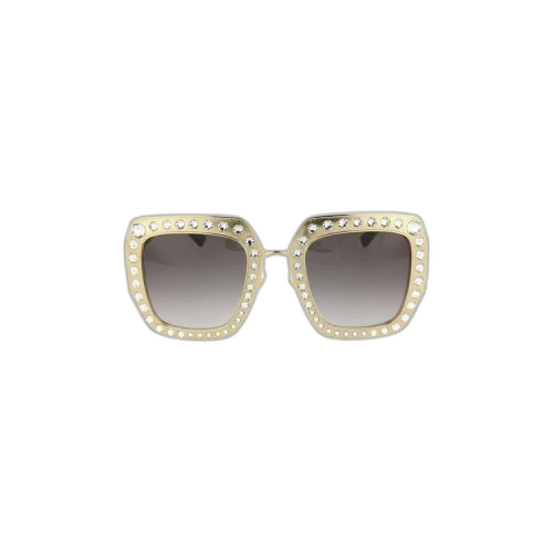 Gucci Square Rectangle Sunglasses 'Gold'