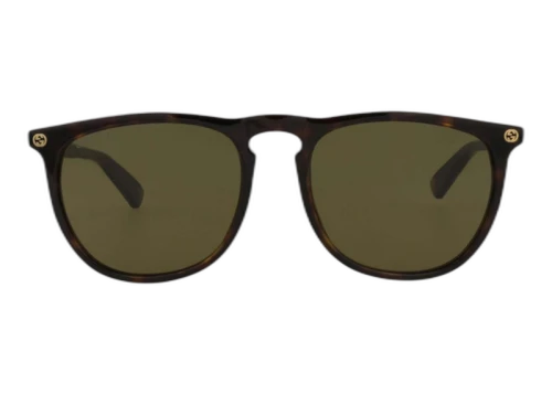 Gucci Round Frame Acetate Sunglasses Shiny Dark Havana (GG0120S-30001523-002-20296)