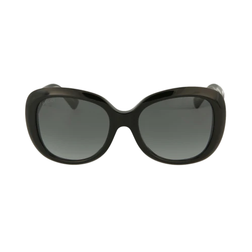 Gucci Round-Frame Acetate Sunglasses 'Black Grey'