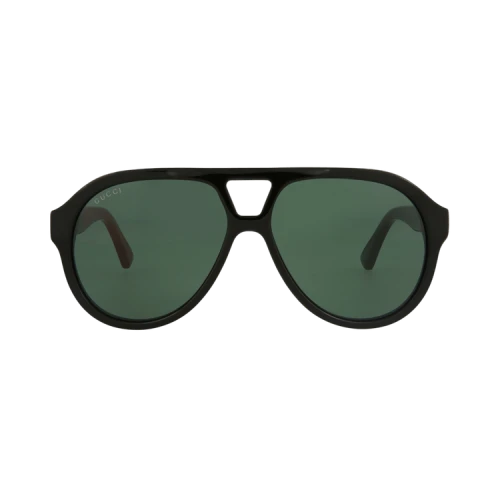 Gucci Sunglasses Aviator-Style Acetate Black Black Green (GG0159SN-30013801-003)