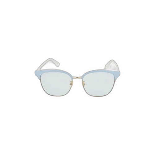 Gucci Round Frame Metal Sunglasses 'Blue'