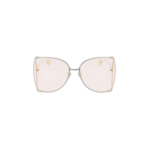 Gucci Oversized Frame Sunglasses 'Gold'