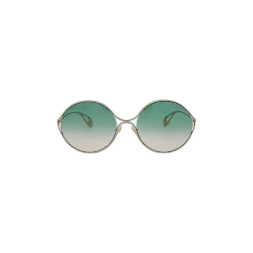 Gucci Oval Metal Sunglasses 'Metallic Gold'