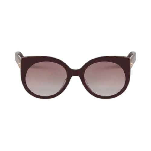 Gucci Round Sunglasses 'Burgundy Red'