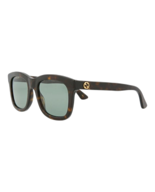 Gucci Square Rectangle Sunglasses Havana/Havana/Green (GG0326S-30002857-002)
